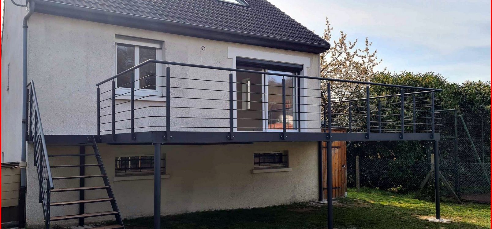 TERRASSES METALLIQUES SUR PILOTIS DANS L&#8217;ESSONNE Sainte-Marie-aux-Mines