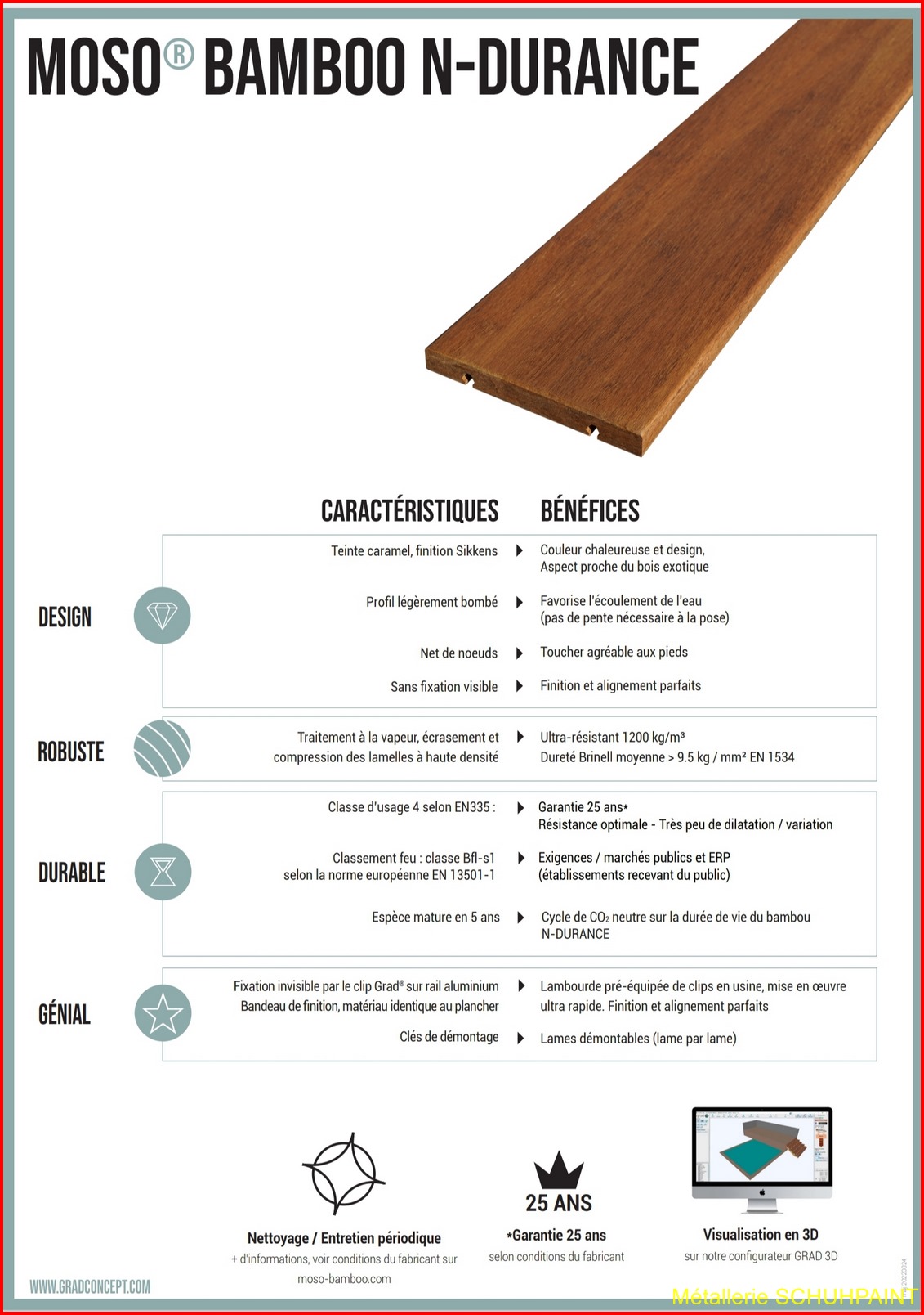 Revêtement terrasse métallique Benfeld 101